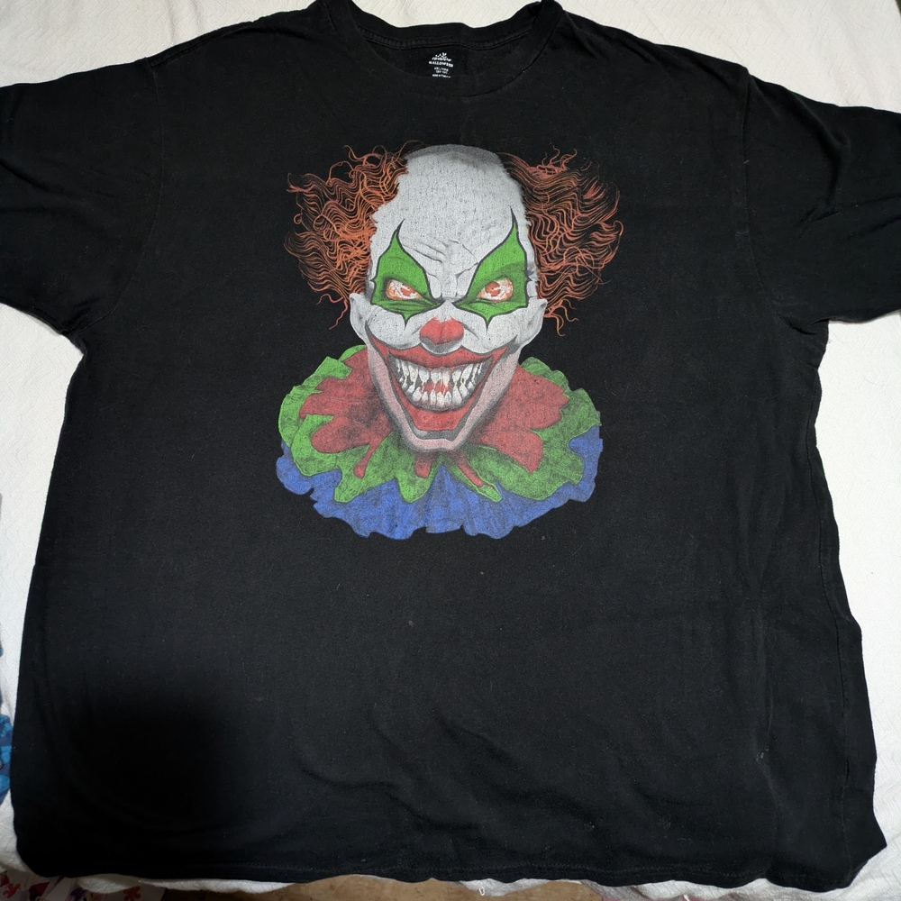 Men's Black Graphic Clown Short-Sleeve Tee